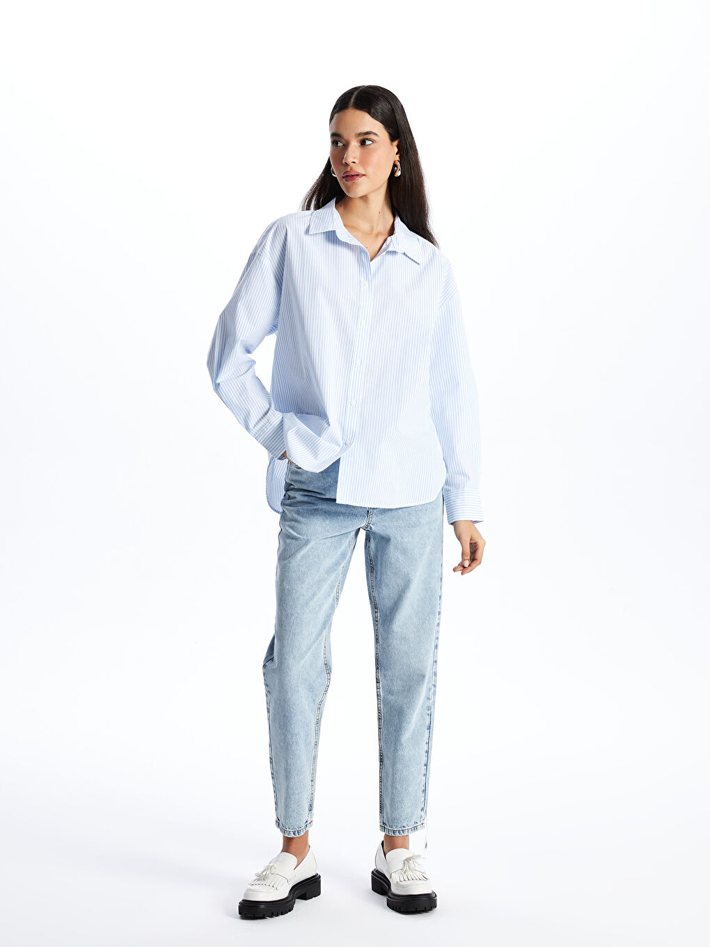 LCW Jeans Elasticated Waist Mom Fit Women's Jeans -S40937Z8-311