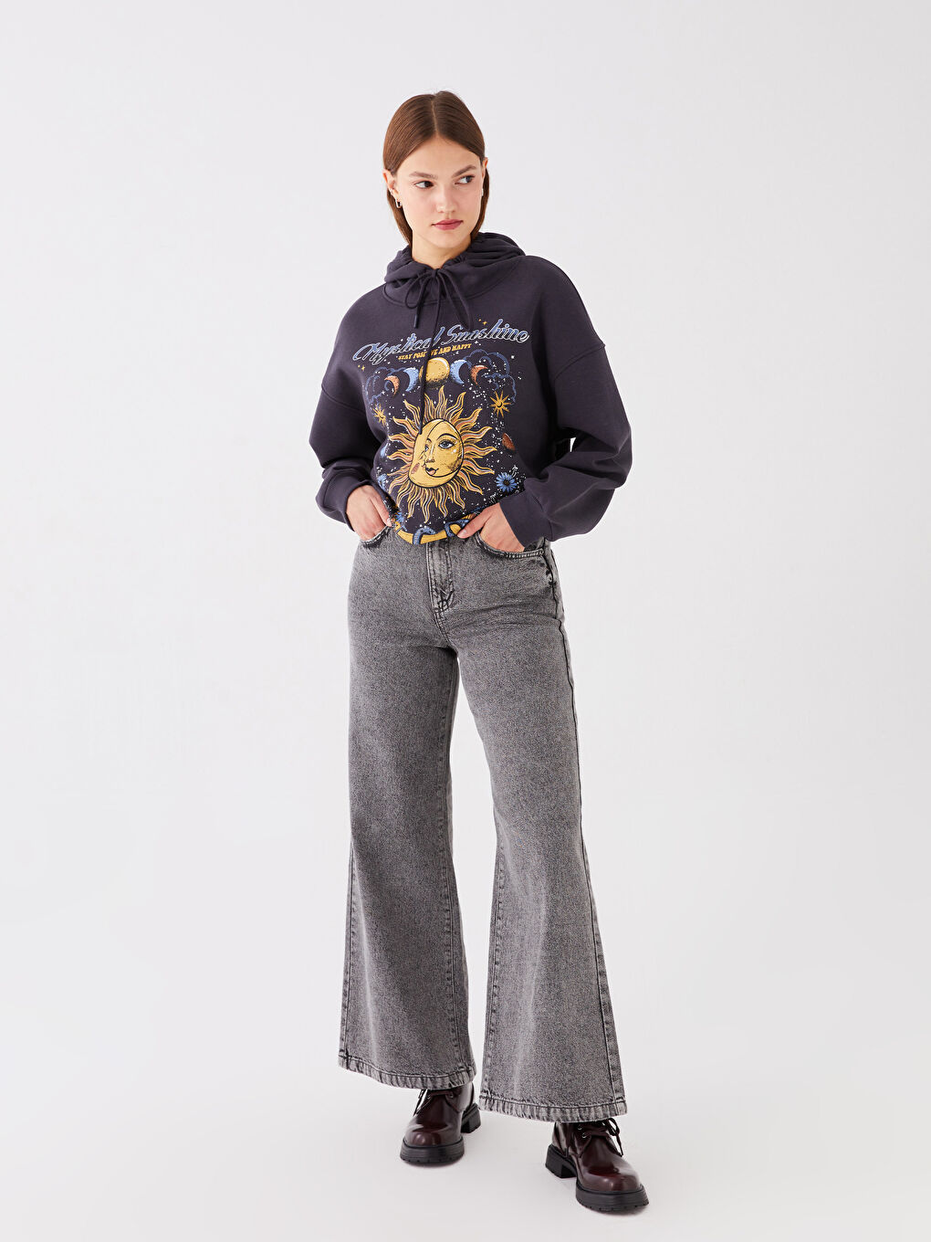 LCW Jeans Jeans für Damen mit weitem Bein -S40955Z8-GRD