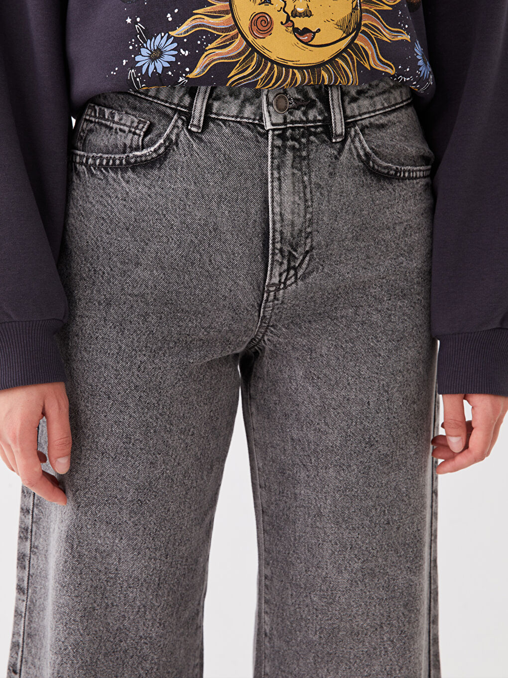 LCW Jeans Jeans für Damen mit weitem Bein -S40955Z8-GRD
