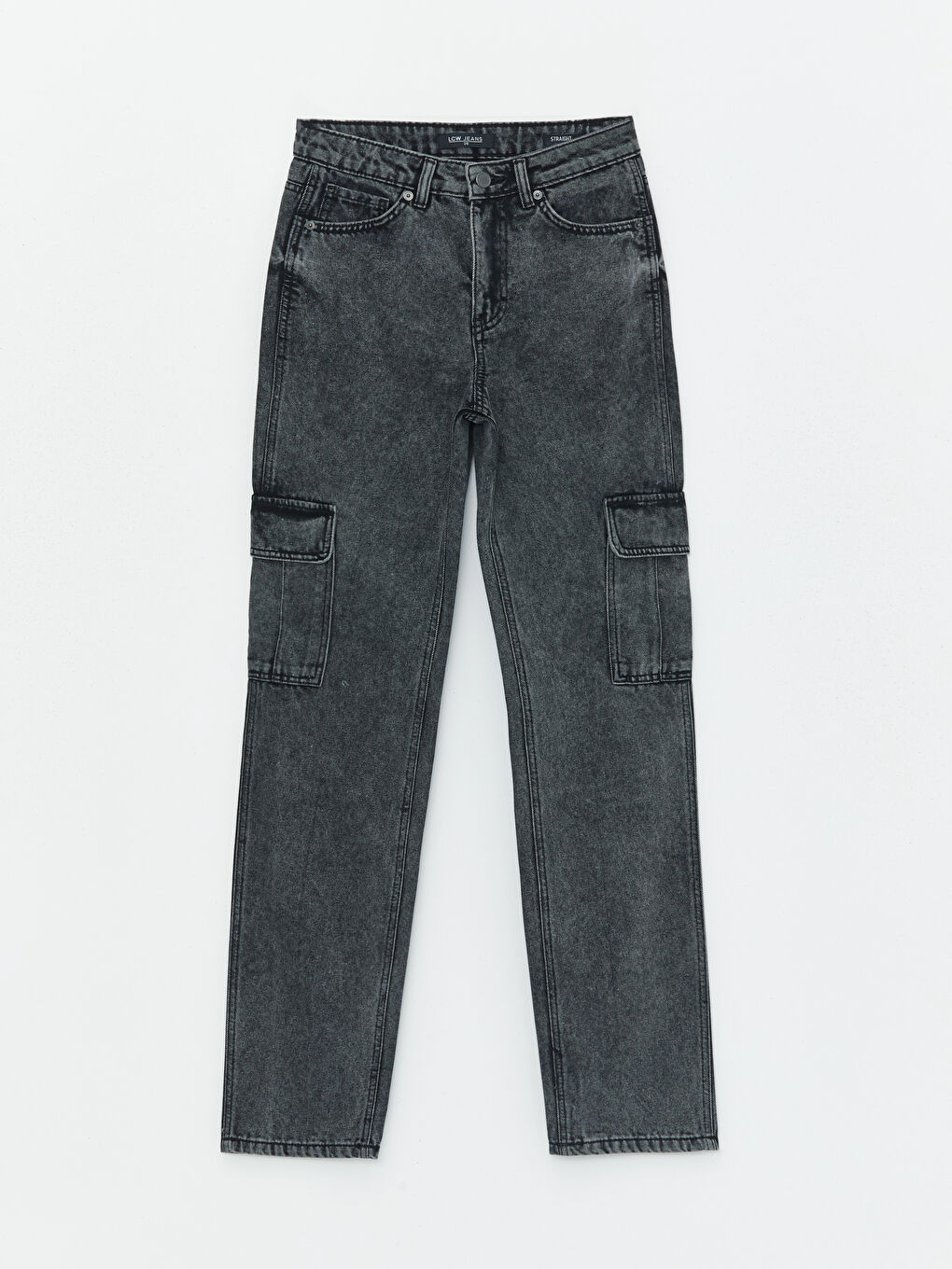 LC Waikiki Ženske Cargo Farmerke Ravnog Kroja -S40962Z8-GRD