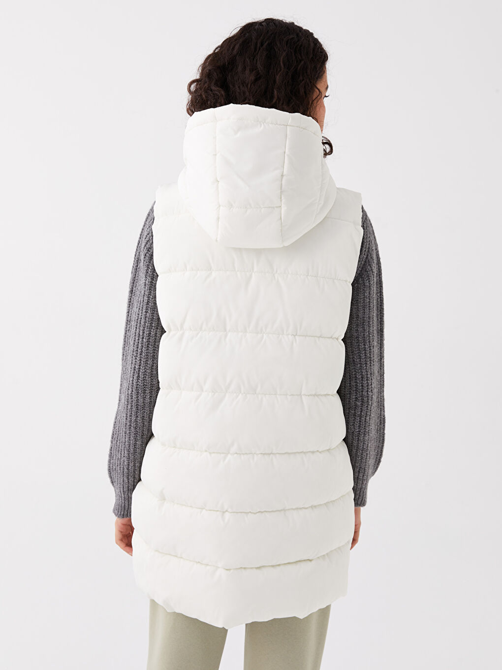 Women's Hooded Flat Inflatable Vest -S40984Z8-SDG