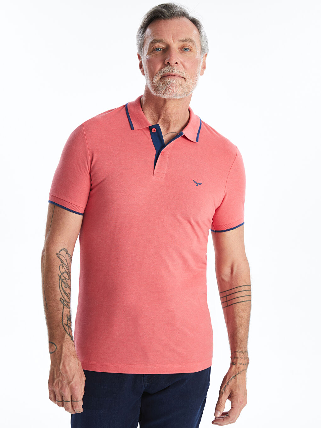 Polo Neck Short Sleeve Pique Men's T-Shirt