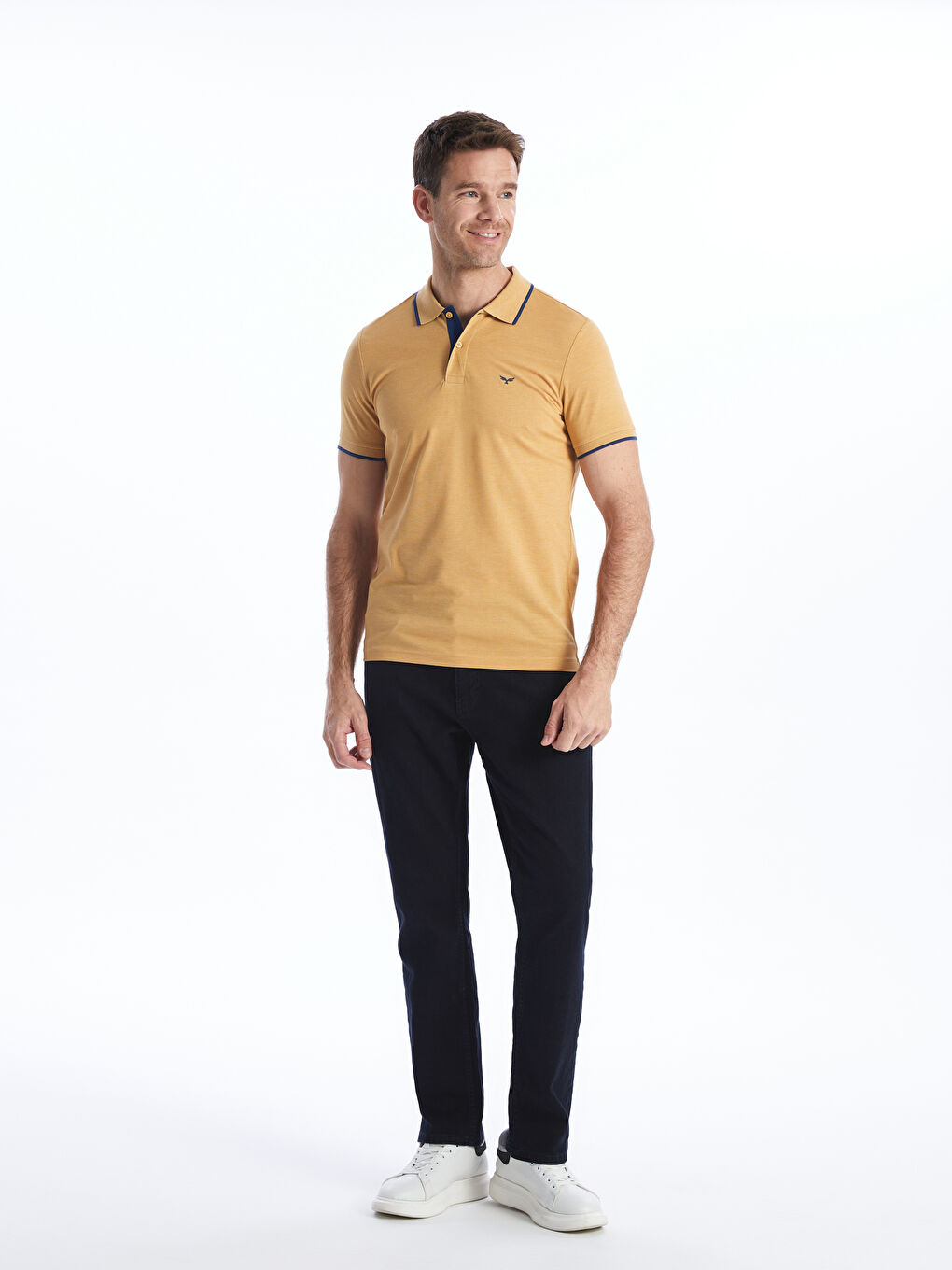 Polo Neck Short Sleeve Pique Men's T-Shirt -S40987Z8-LDV