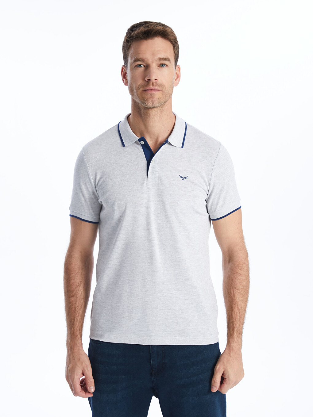 Polo Neck Short Sleeve Pique Men's T-shirt