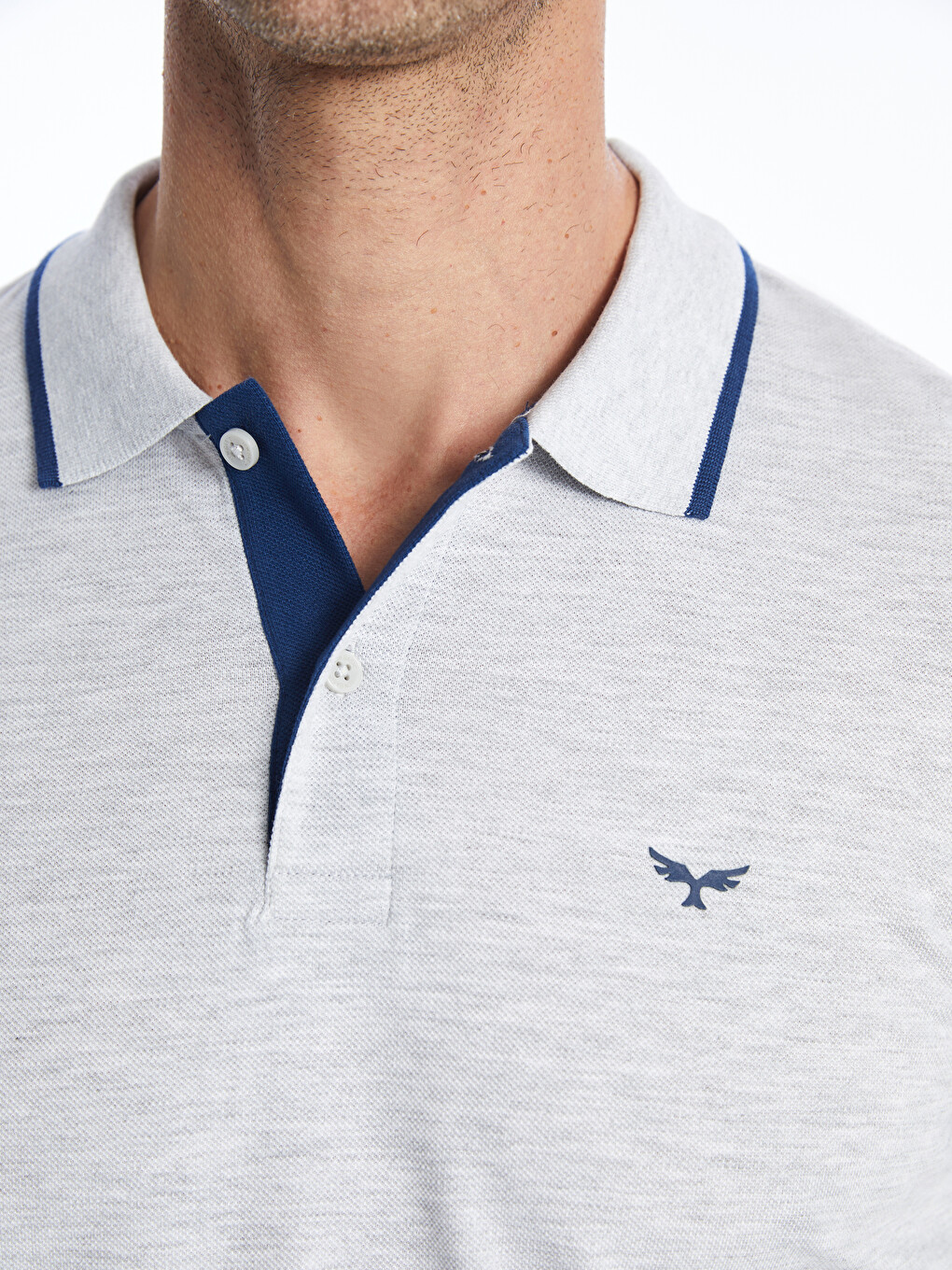 Polo Neck Short Sleeve Pique Men's T-shirt-3
