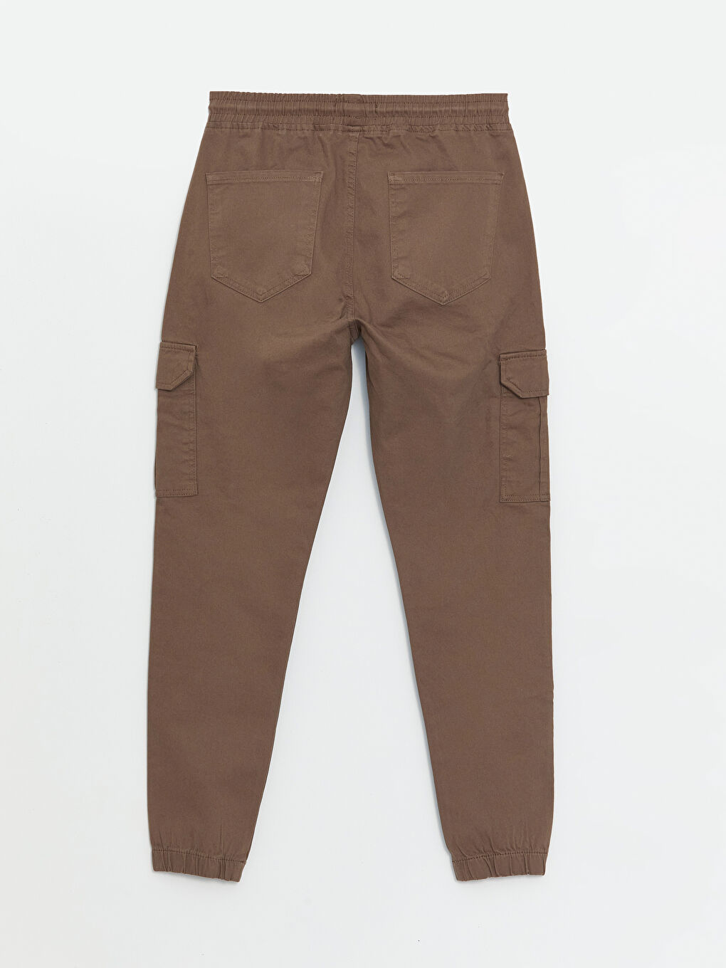 Kahverengi Slim Fit Gabardin Erkek Kargo Pantolon-6
