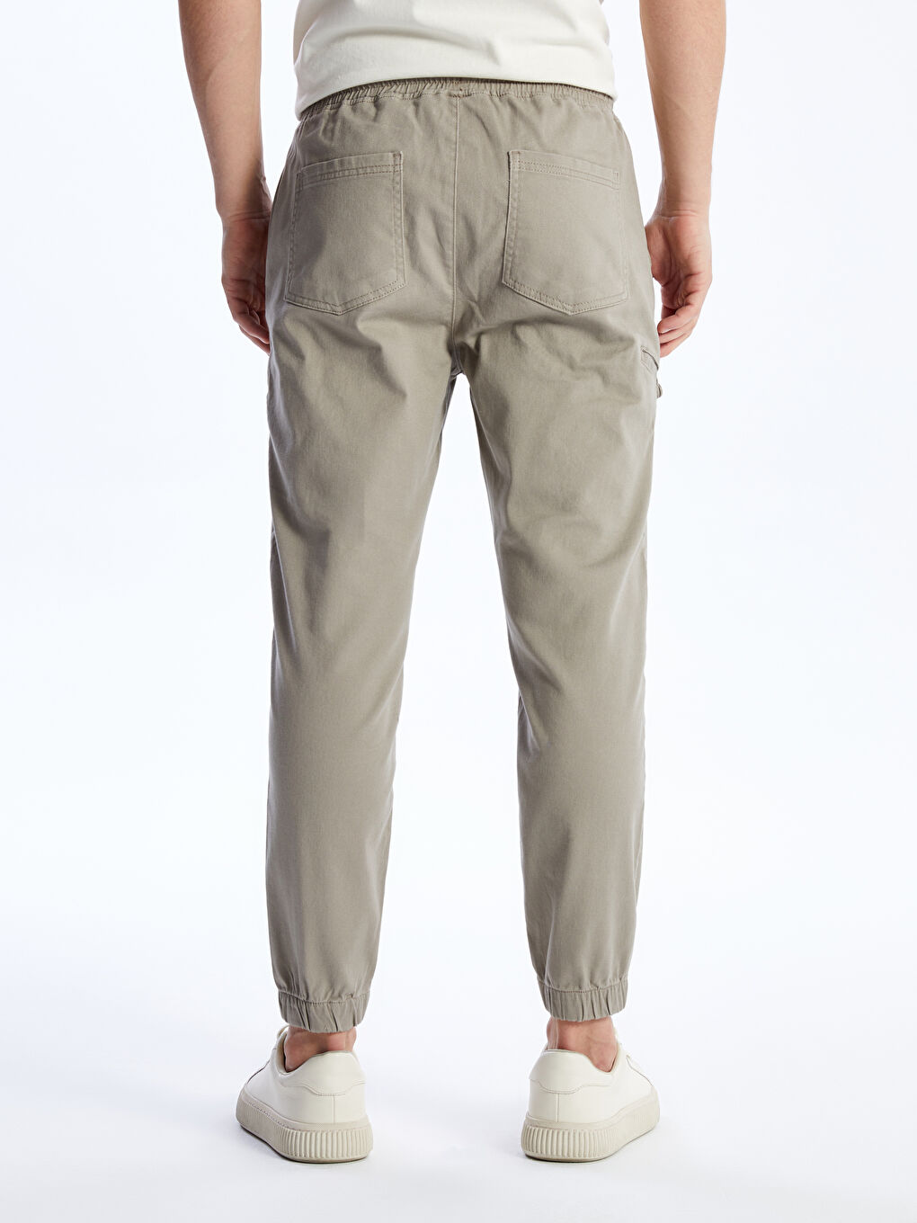 Muške pantalone od gabardina slim fit -S41012Z8-V38