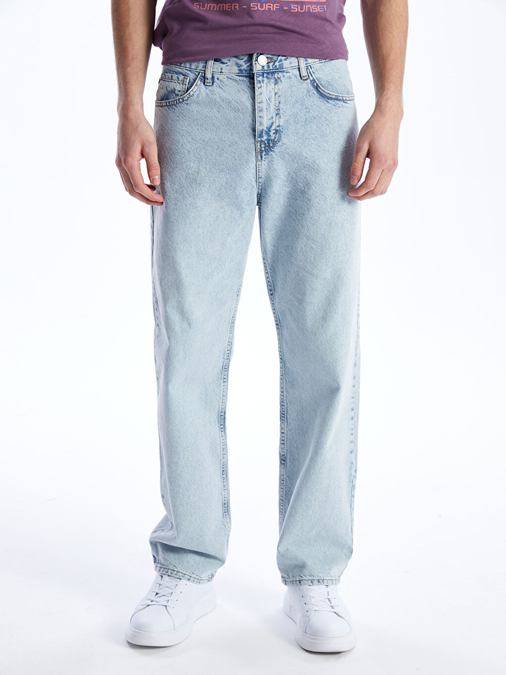İndigo Baggy Fit Erkek Jean Pantolon-6