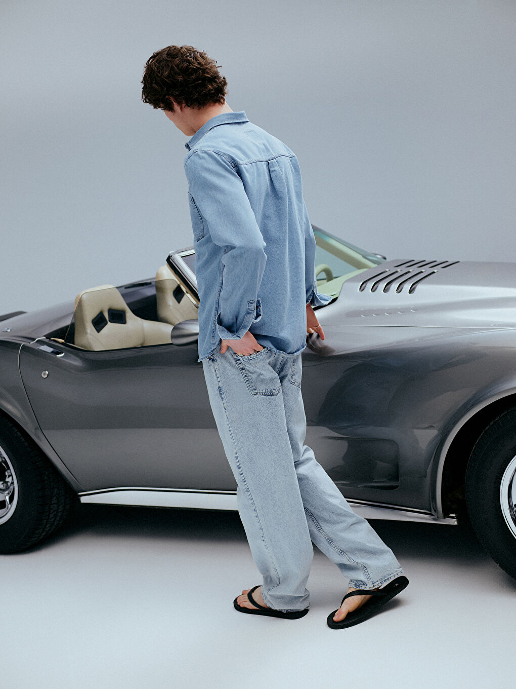 İndigo Baggy Fit Erkek Jean Pantolon-3