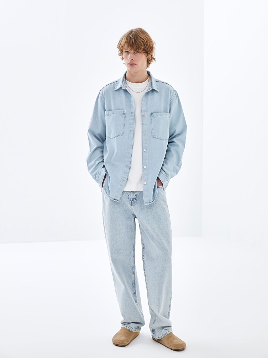 İndigo Baggy Fit Erkek Jean Pantolon