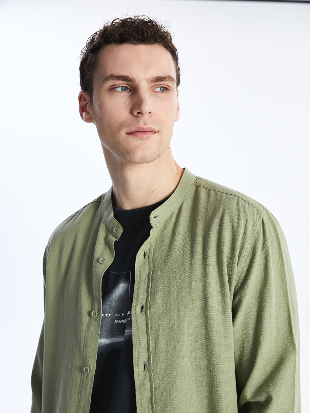 Regular Fit Long Sleeve Dobby Fabric Men's Shirt -S41024Z8-SY2
