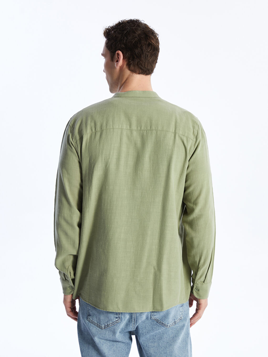 Regular Fit Long Sleeve Dobby Fabric Men's Shirt -S41024Z8-SY2