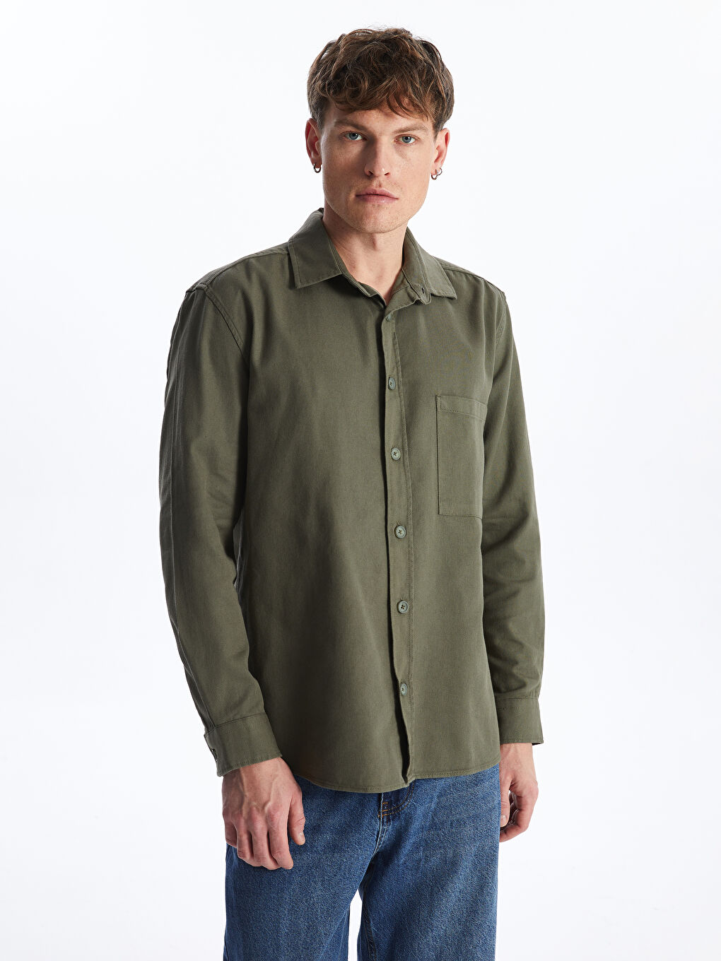 XSIDE Regular Fit Long Sleeve Gabardine Men's Shirt -S41025Z8-SEM