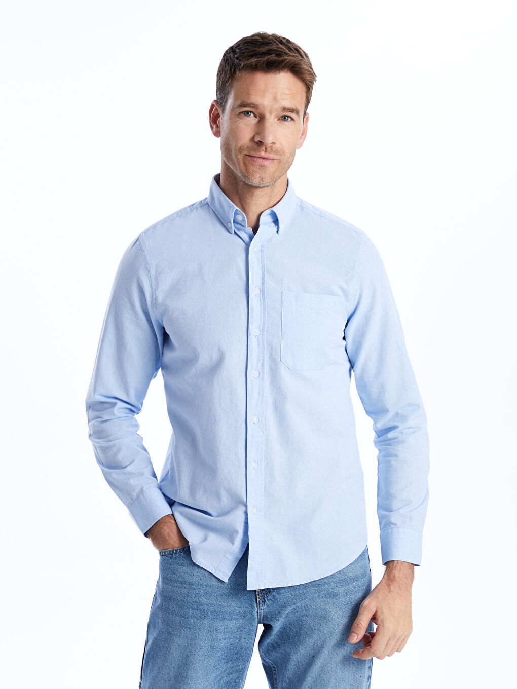 Mavi Regular Fit Uzun Kollu Oxford Erkek Gömlek