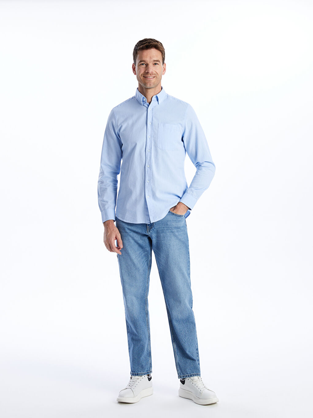 Mavi Regular Fit Uzun Kollu Oxford Erkek Gömlek-1