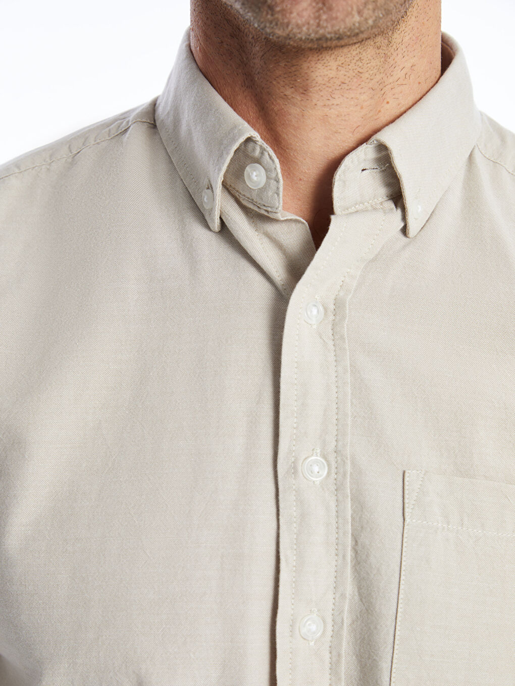 Chemise Oxford à Manches Longues pour Hommes Coupe Régulière-3