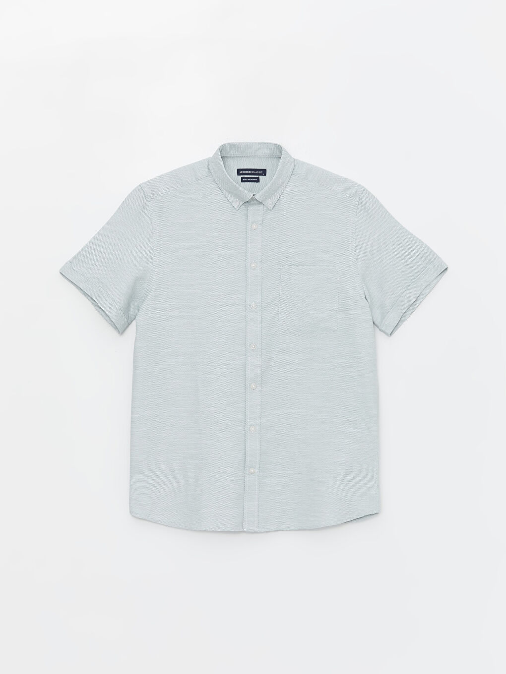 რეგულარული მორგება მოკლე სახელო დობი მამაკაცის პერანგი-5