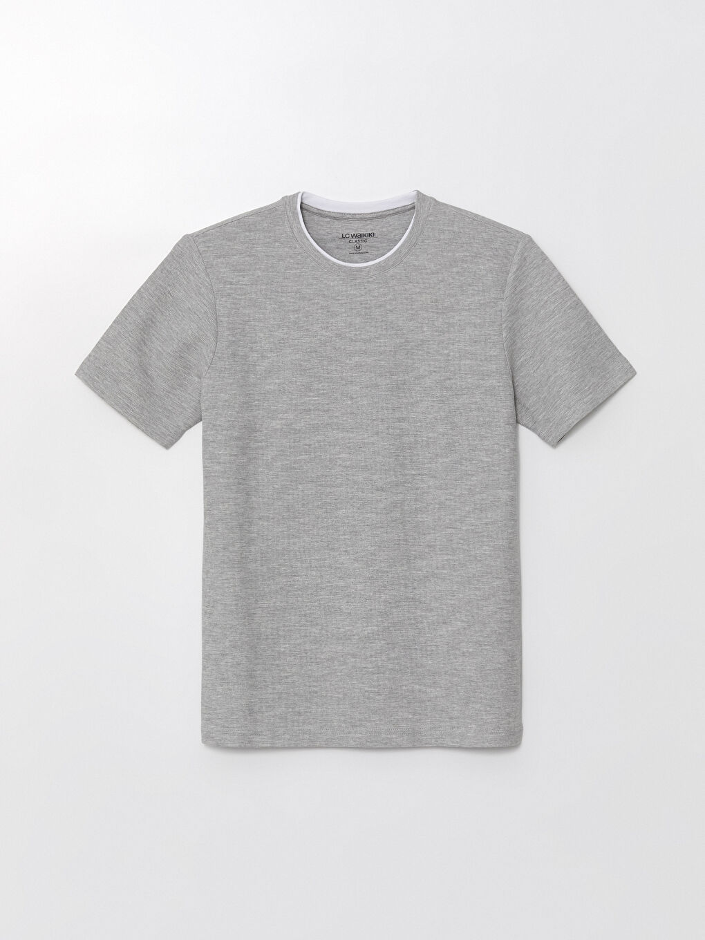 Crew Neck Short Sleeve Pique Men's T-Shirt -S41087Z8-DCR