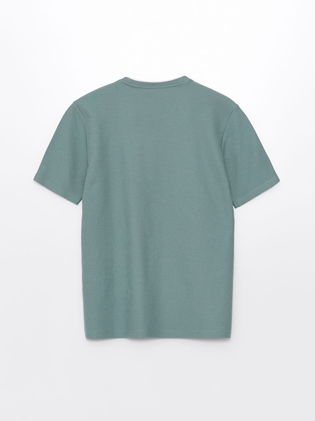 تيشيرت بيكيه كم قصير ياقة دائرية للرجال-6