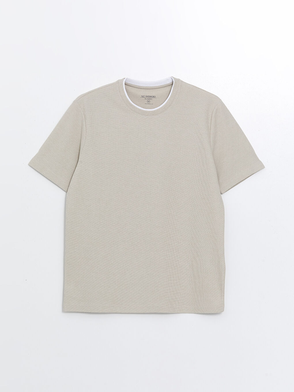 Crew Neck Short Sleeve Pique Men's Textured T-Shirt -S41087Z8-SNE