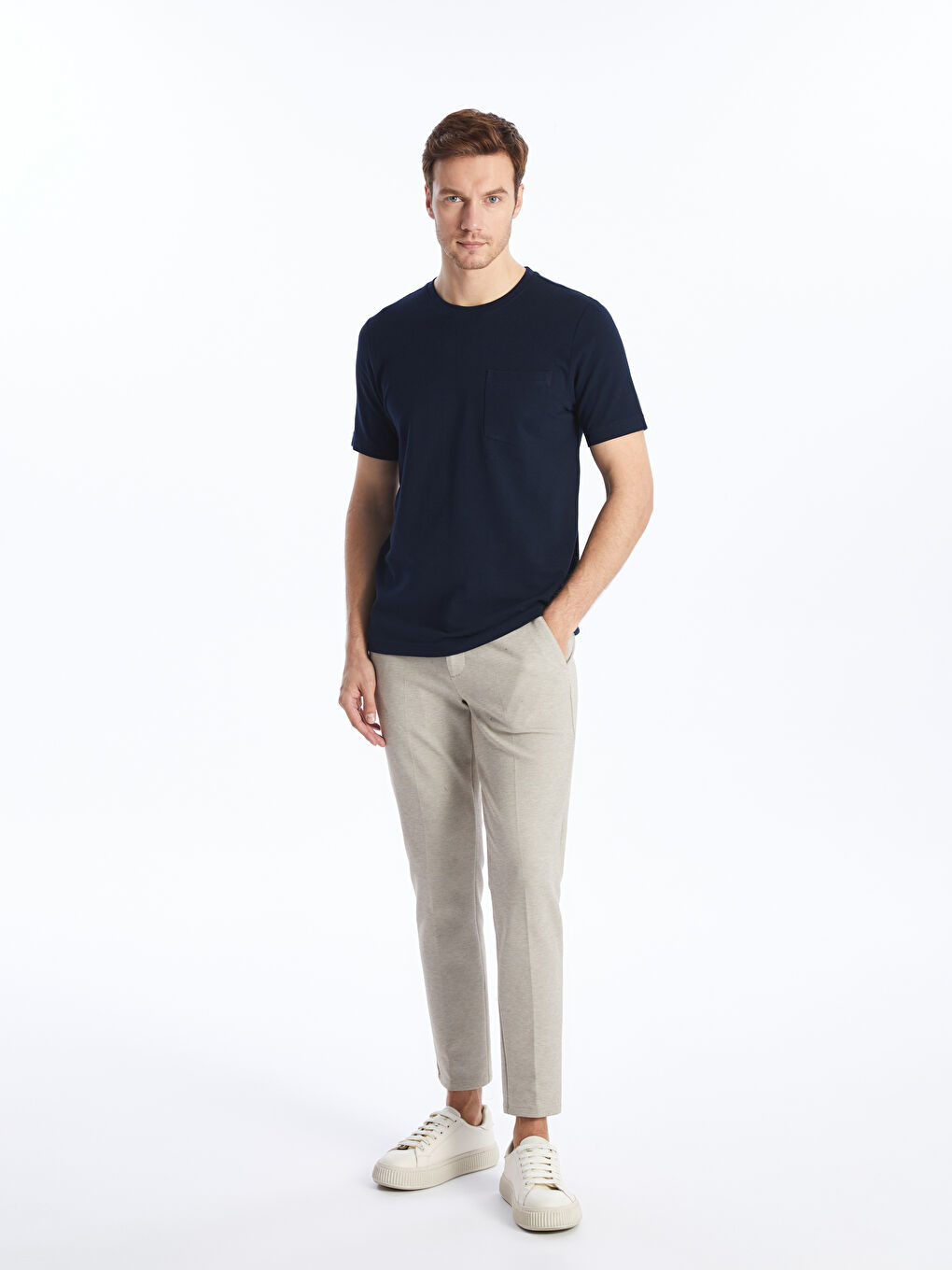 Crew Neck Short Sleeve Men's T-Shirt-2