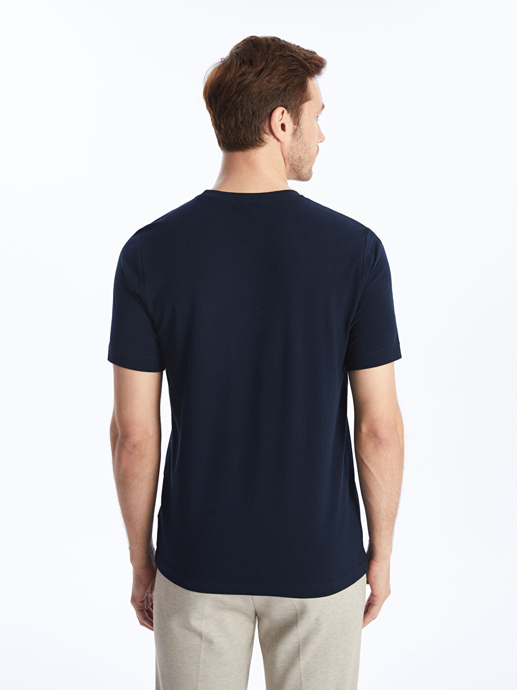 Crew Neck Short Sleeve Men's T-Shirt-4
