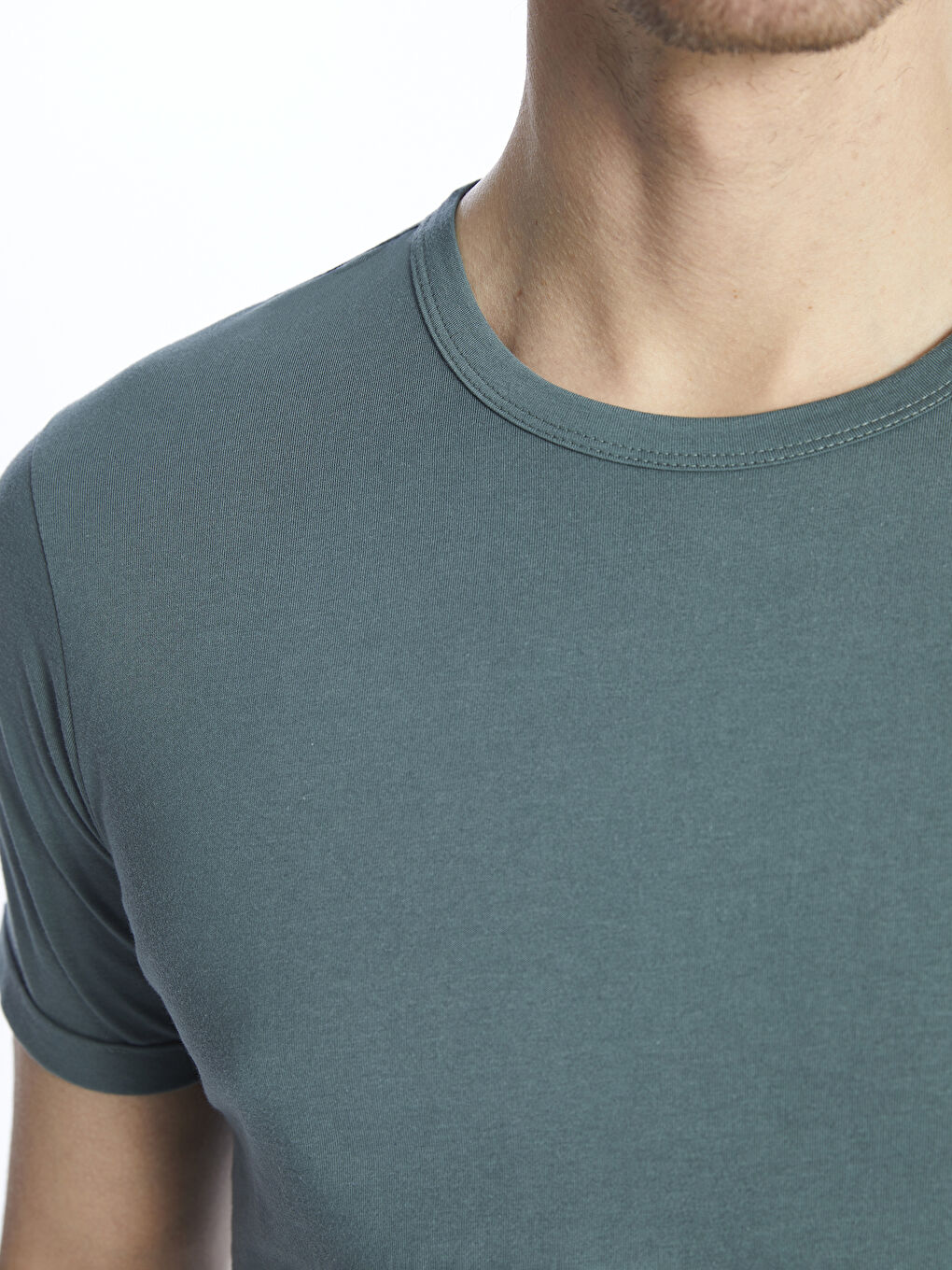 მრგვალი საყელო ჟერსი მამაკაცის მაისური-3