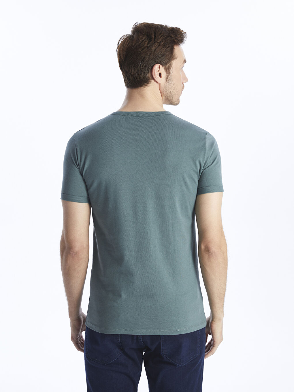 მრგვალი საყელო ჟერსი მამაკაცის მაისური-4