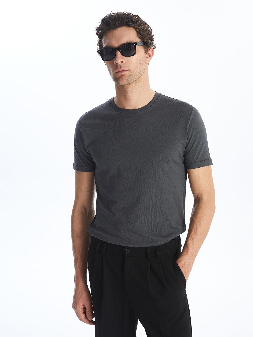 Crew Neck Jersey Men's T-Shirt -S41097Z8-Q2F