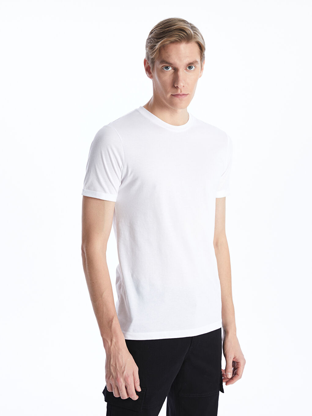 Crew Neck Jersey Men's T-Shirt -S41097Z8-Q6K