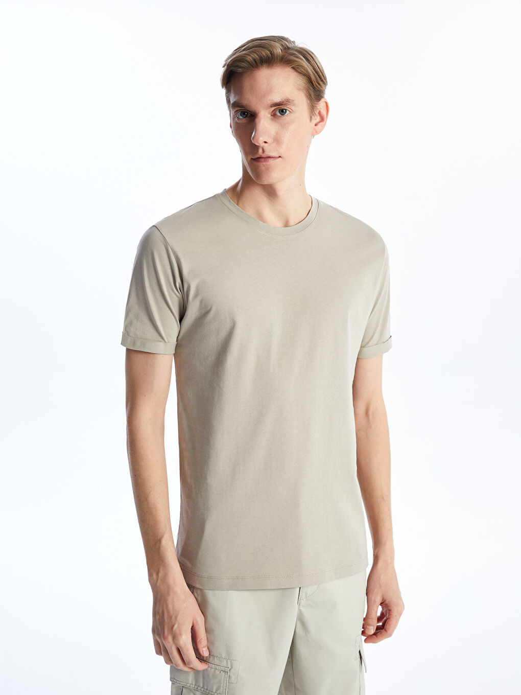 მრგვალი საყელო ჟერსი მამაკაცის მაისური