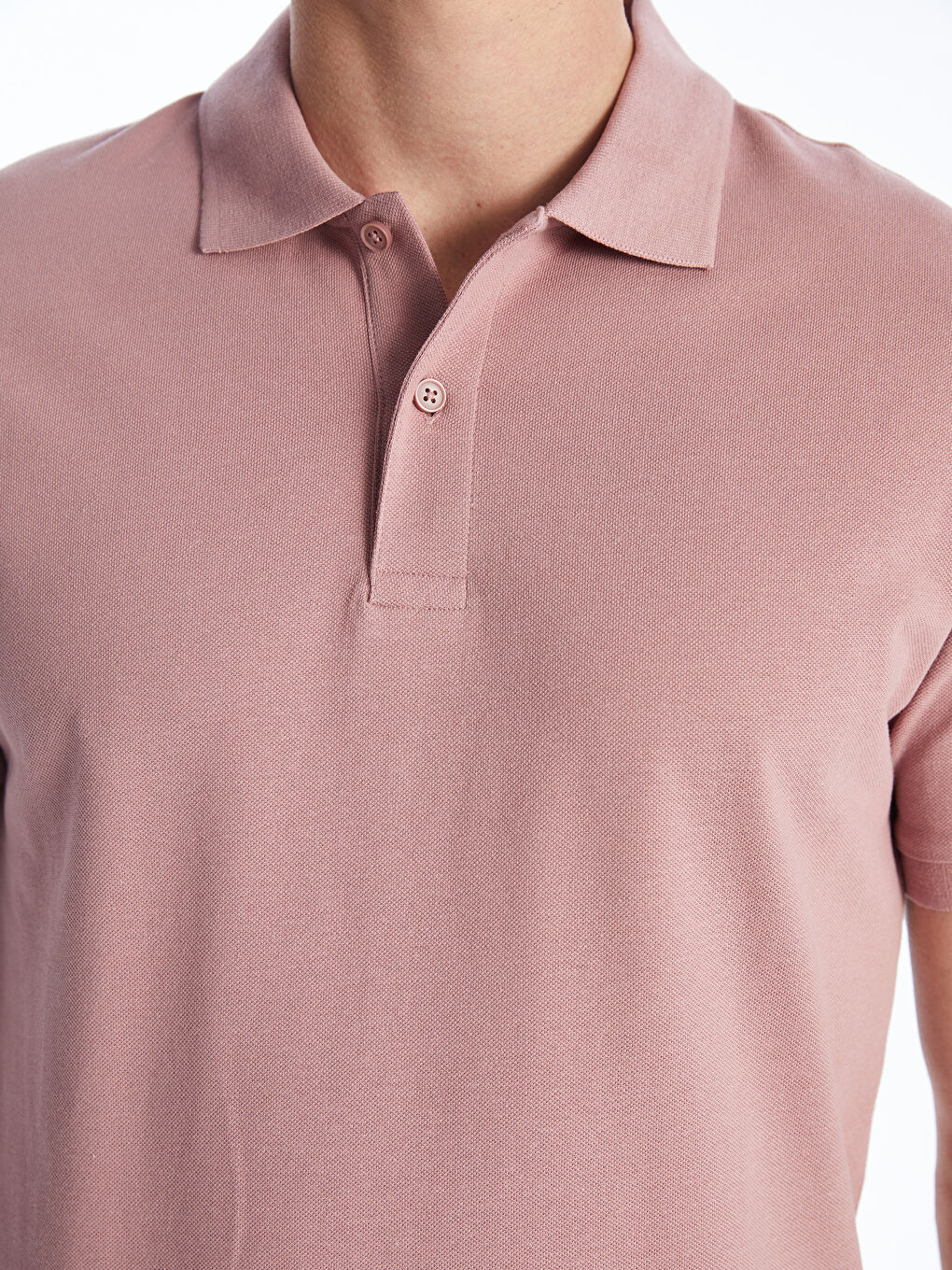LCWAIKIKI Classic Pembe Polo Yaka Kısa Kollu Pike Erkek Tişört - 2