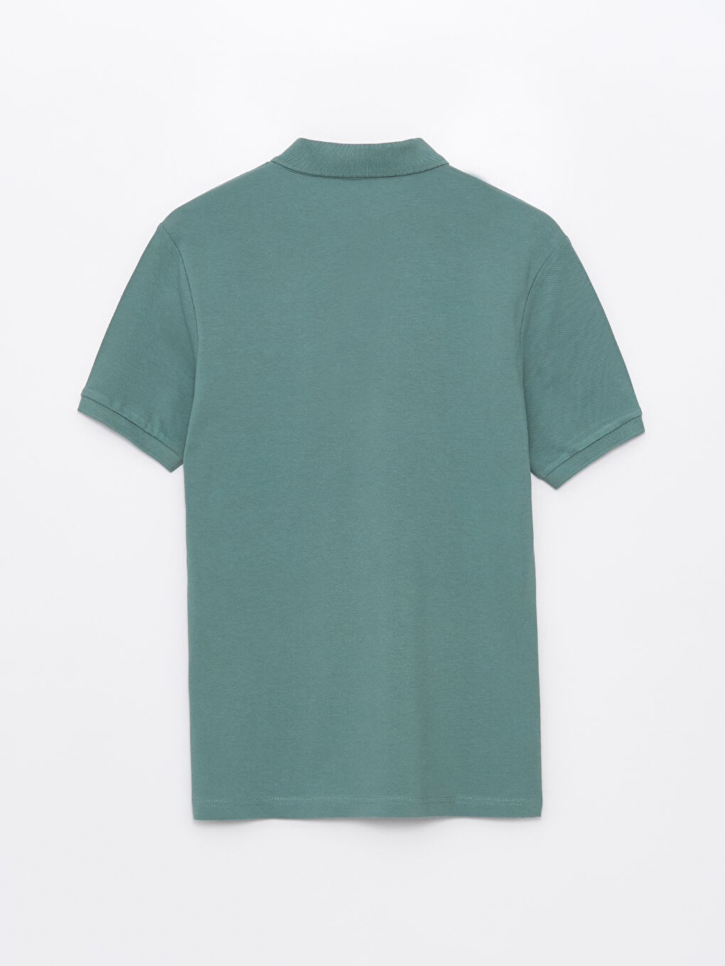Yeşil Polo Yaka Kısa Kollu Pike Erkek Tişört-6