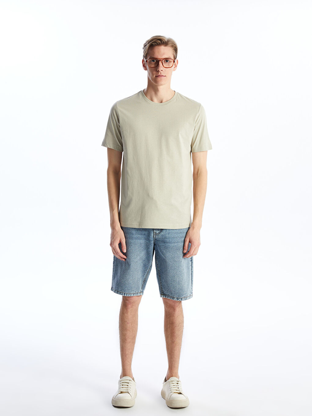 تيشيرت رجالي بياقة دائرية قماش جيرسي-2