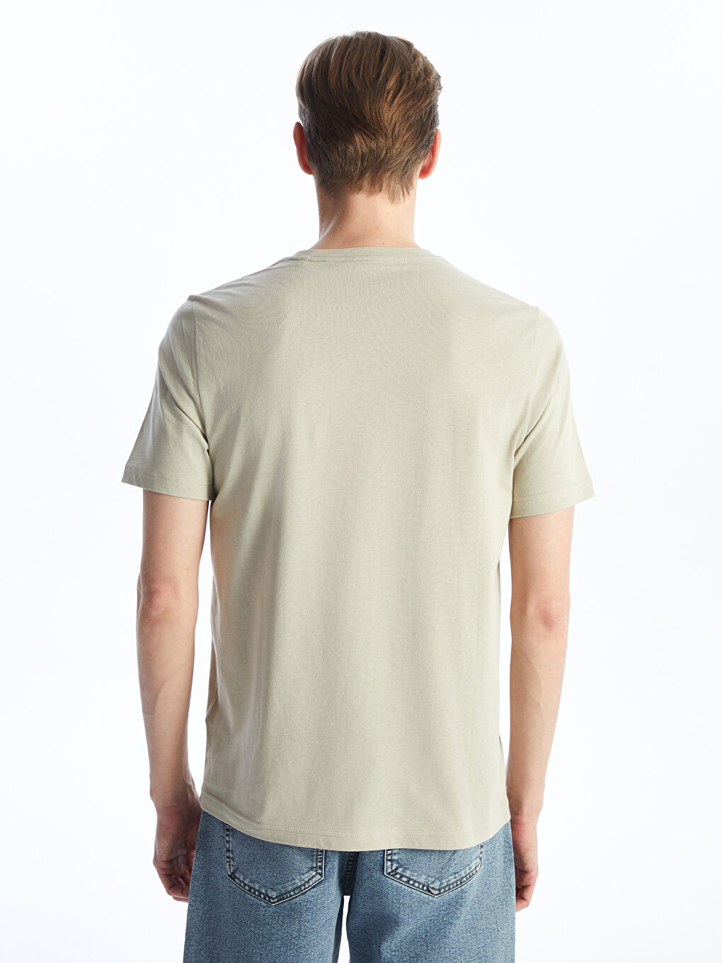 تيشيرت رجالي بياقة دائرية قماش جيرسي-4