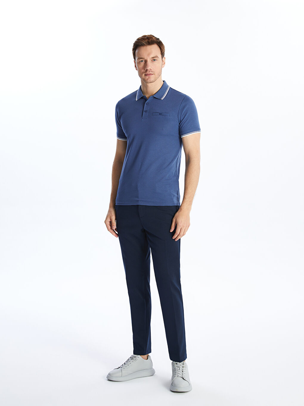 LCWAIKIKI Classic Polo Neck Short Sleeve Men's T-Shirt -S41105Z8-SXK