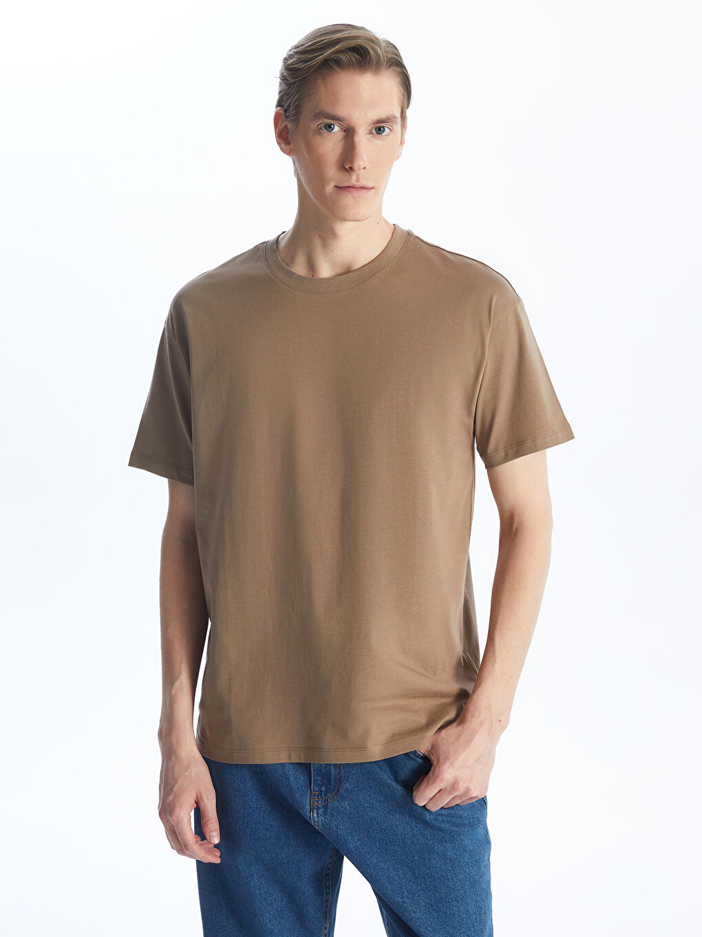 Rundhalsausschnitt Jersey T-Shirt für Herren