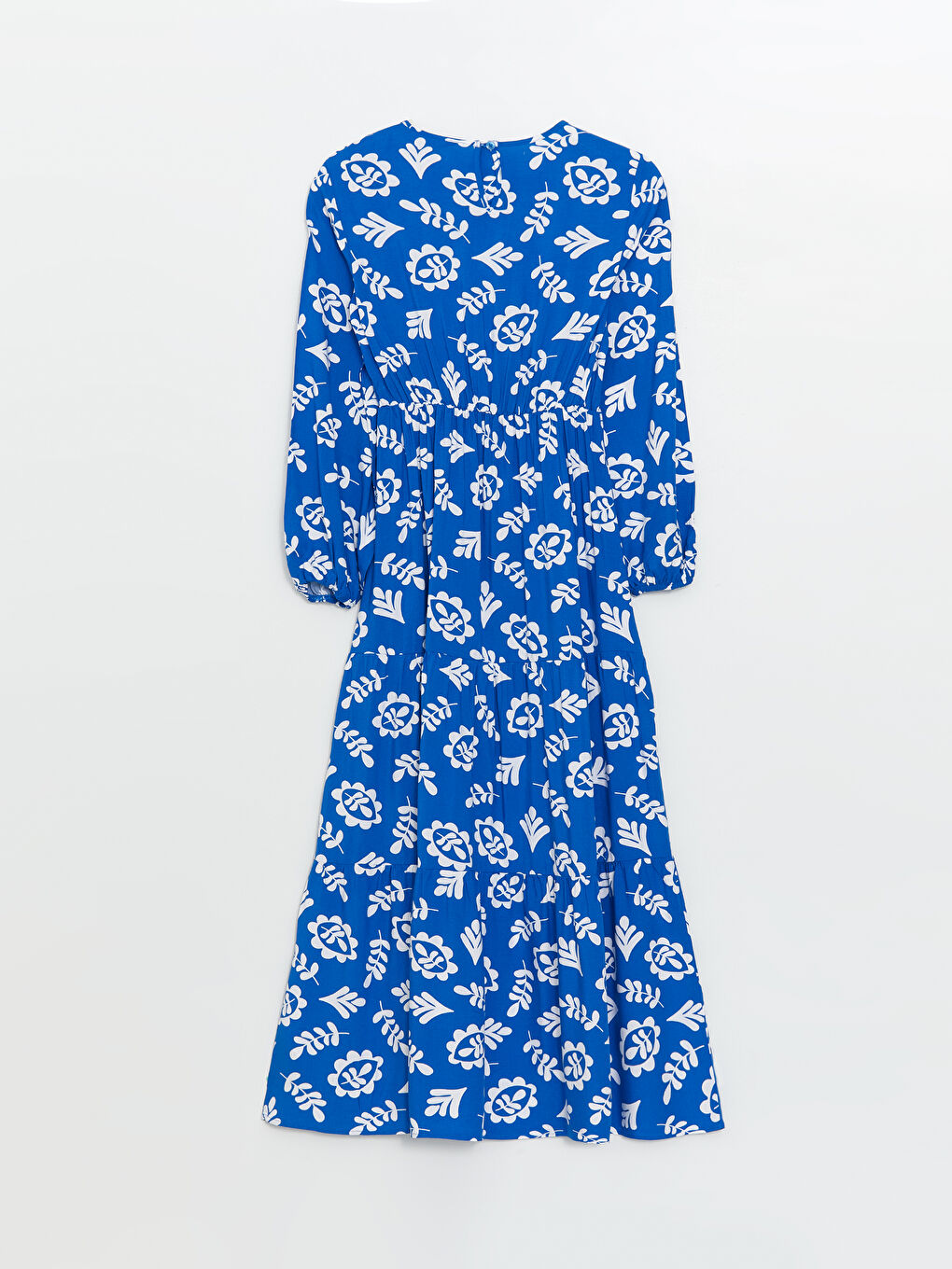 Robe pour Femmes à Col Rond à Motifs à Manches Longues-6