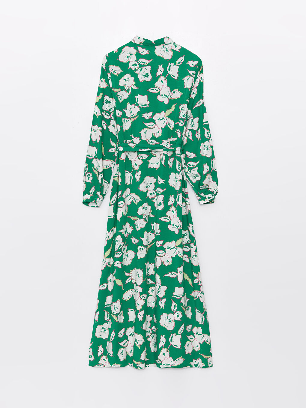 Patterned Long Sleeve Women's Shirt Dress -S41122Z8-LRR