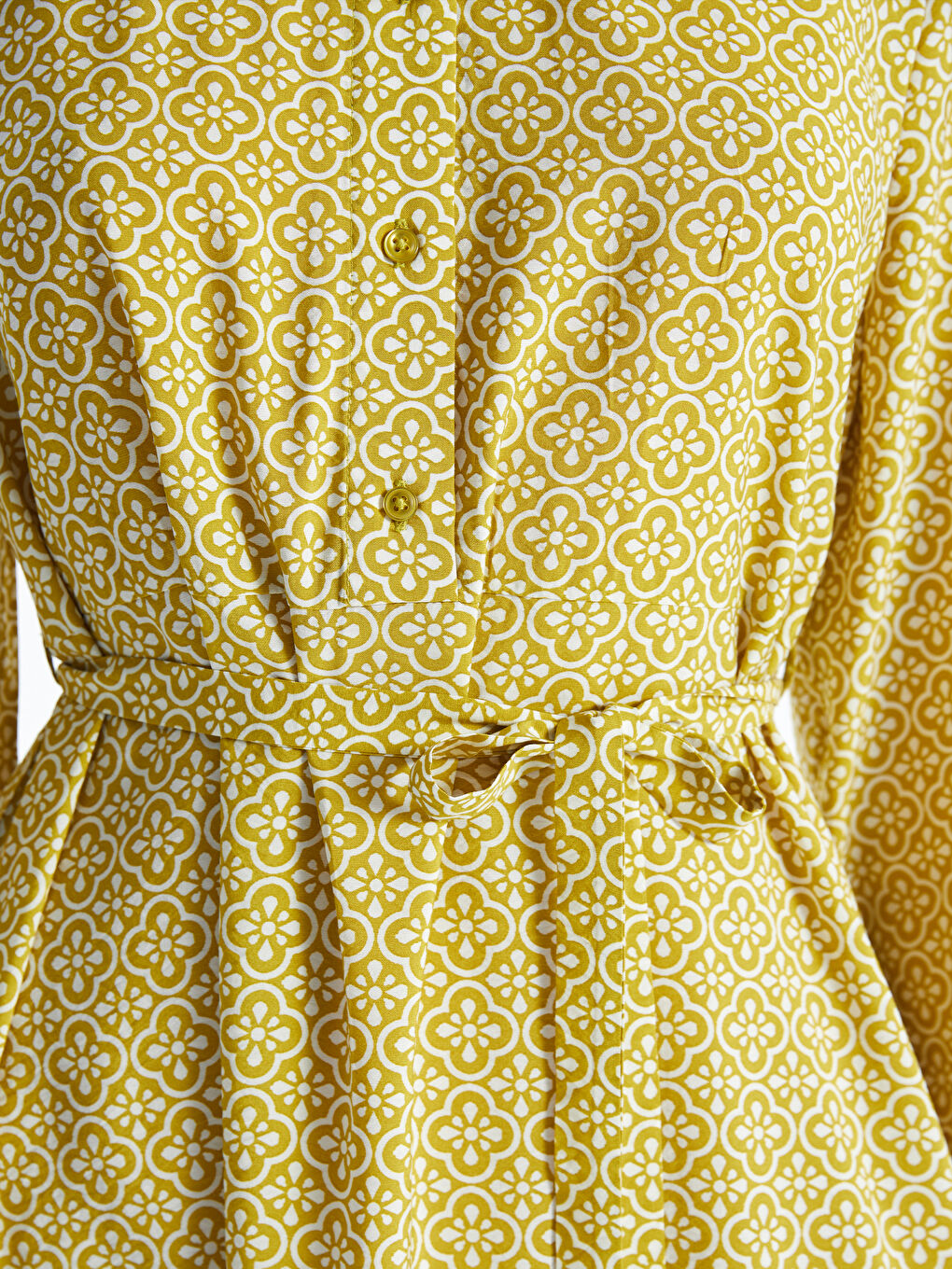 Crew Neck Patterned Long Sleeve Women's Dress -S41123Z8-LRT