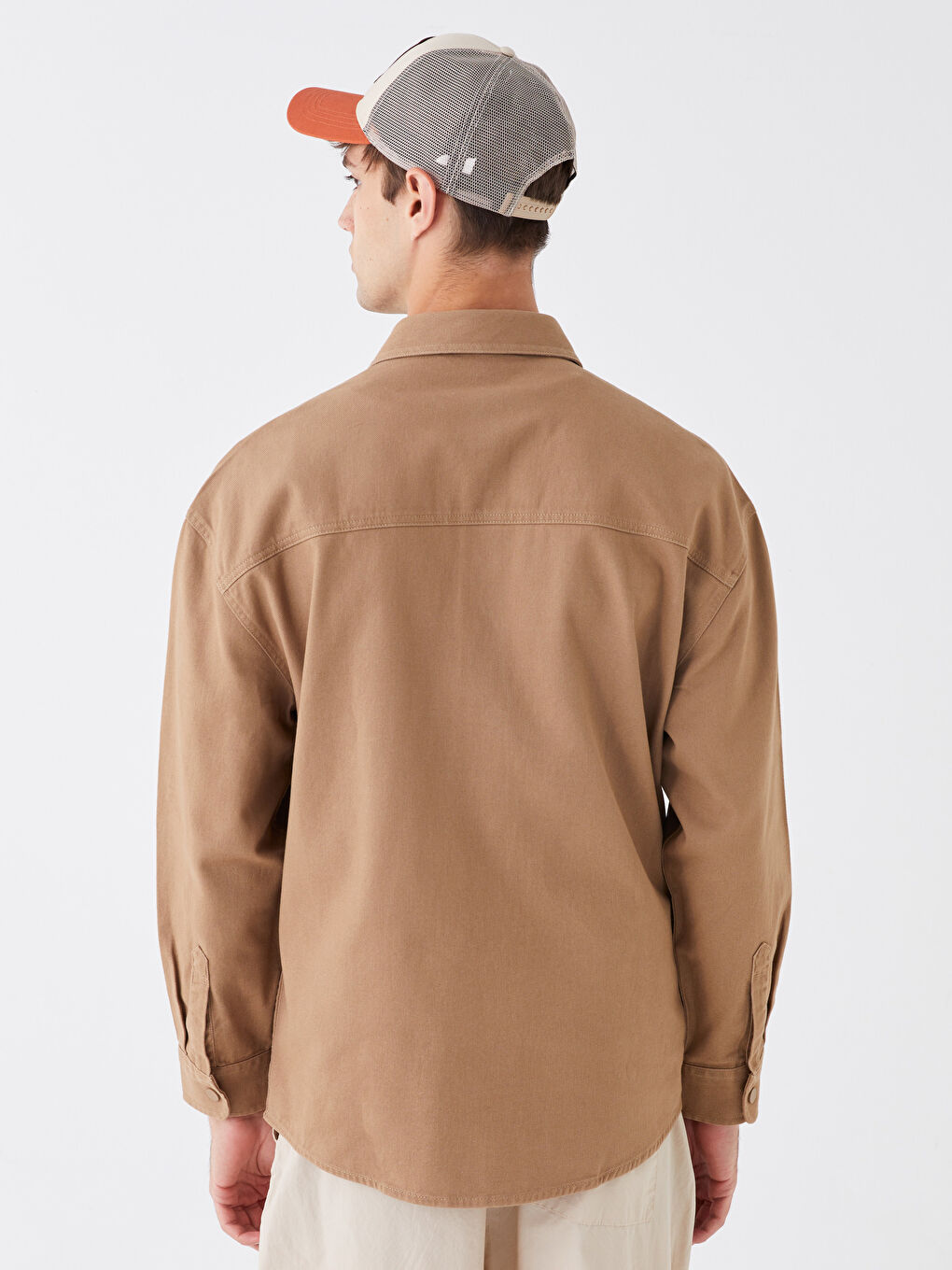 Comfortable Fit Long Sleeved Gabardine Men's Shirt -S41124Z8-MX4