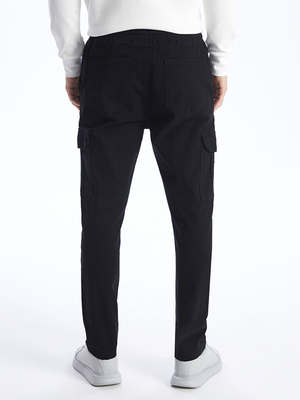 Muške pantalone od gabardina slim fit -S41131Z8-RQL