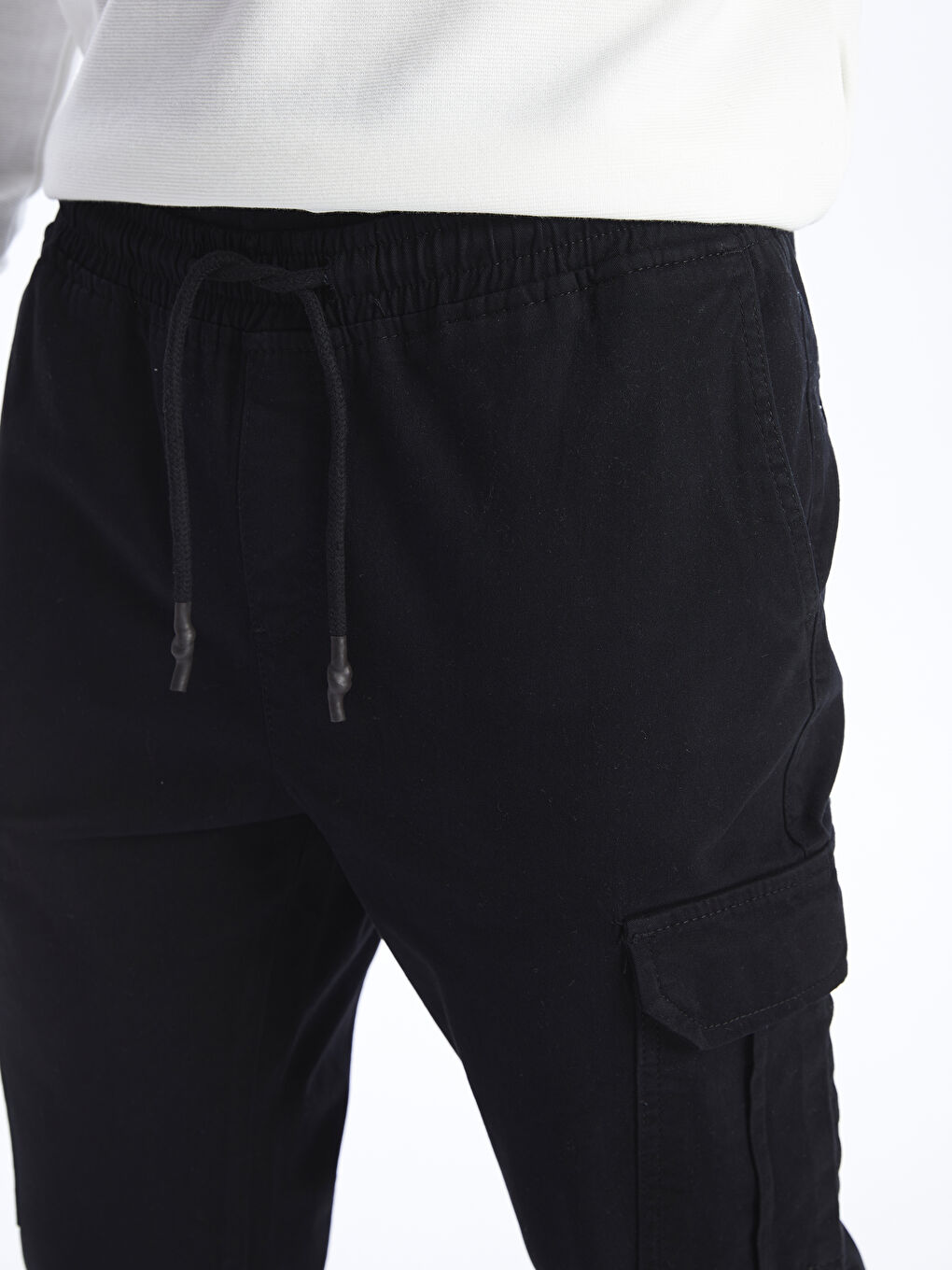 Muške pantalone od gabardina slim fit -S41131Z8-RQL