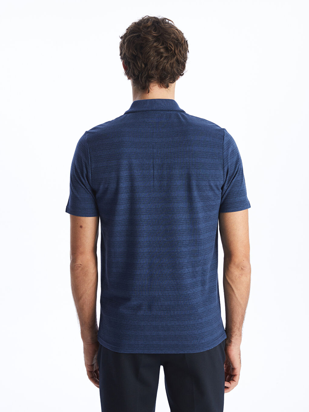 Tricou cu Guler Polo, Mânecă Scurtă, Vărgat, pentru Bărbați-4