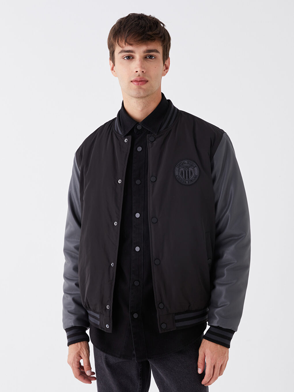 Standard Fit College Collar Men's Coat -S41136Z8-CVL