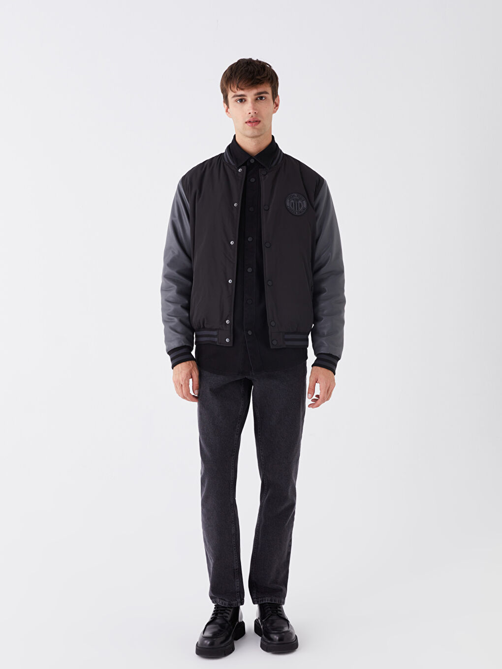 Standard Fit College Collar Men's Coat -S41136Z8-CVL
