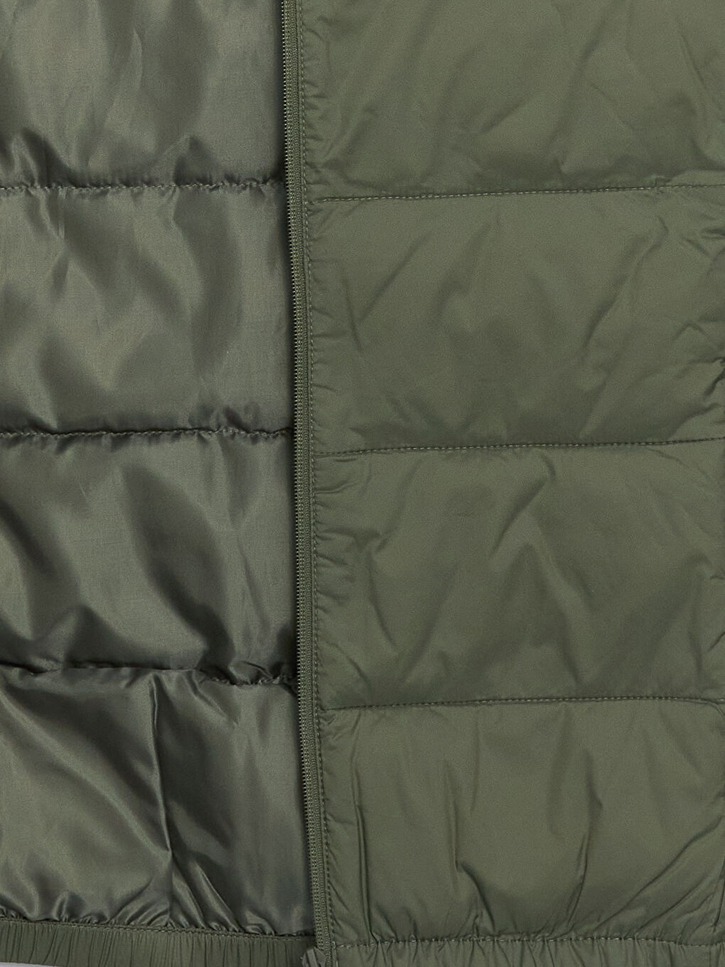 ерлерге арналған тар пішім биік жағалы пуховик жилет-8