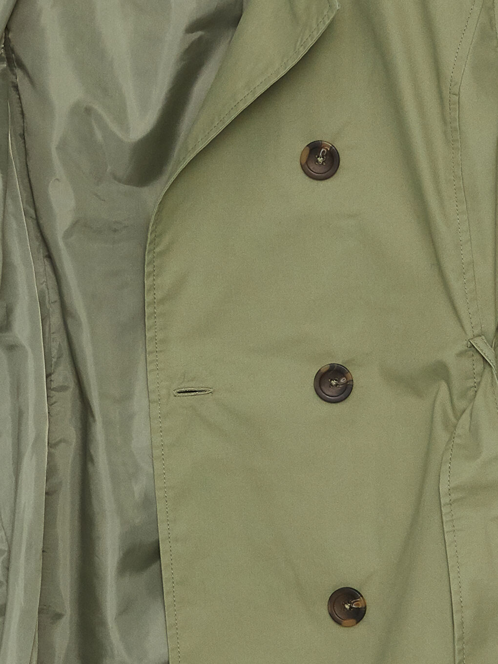 Women's Jacket Collar Plain Trench Coat -S41184Z8-GUY