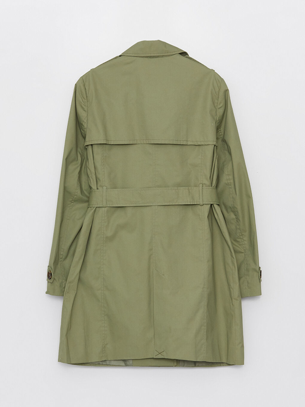 Women's Jacket Collar Plain Trench Coat -S41184Z8-GUY