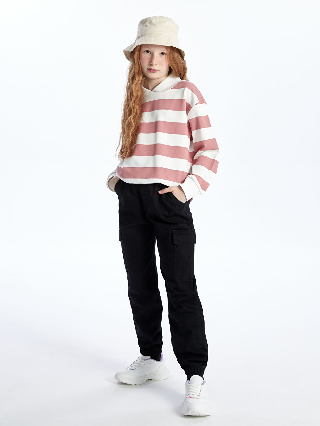 Girls' Cargo Jogger Pants with Elastic Waist -S41259Z4-CVL